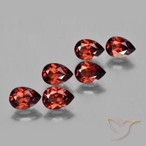 5.20 ct natürliche Mittelrot Pyrop-Granat-Edelsteine, Birnenform, VVS-VS
