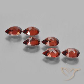 5.20 ct natürliche Mittelrot Pyrop-Granat-Edelsteine, Birnenform, VVS-VS
