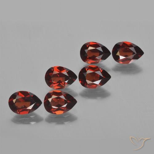 4.96ctw Natürlicher dunkelrot Pyrop-Granat, Birnenform, VVS-VS