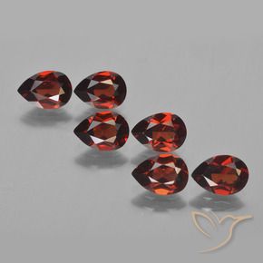 4.96 ct natürliche dunkelrot Pyrop-Granat-Edelsteine, Birnenform, VVS-VS