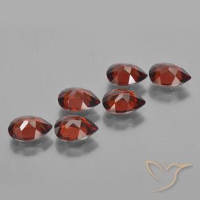 4.96 ct natürliche dunkelrot Pyrop-Granat-Edelsteine, Birnenform, VVS-VS