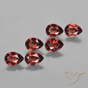 4.55 ct natürliche Mittelrot Pyrop-Granat-Edelsteine, Birnenform, VS