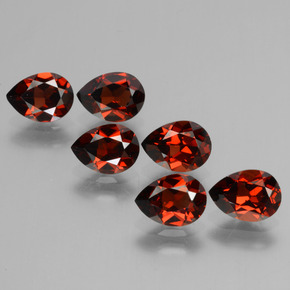 5,67 ct natürliche Hellrot Pyrop-Edelsteine, Birnenform, VS