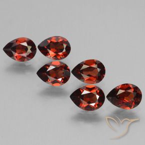 5.07 ct natürliche Mittelrot Pyrop-Granat-Edelsteine, Birnenform, VS