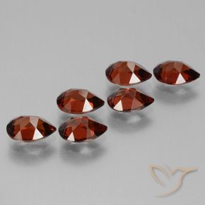 5.07 ct natürliche Mittelrot Pyrop-Granat-Edelsteine, Birnenform, VS