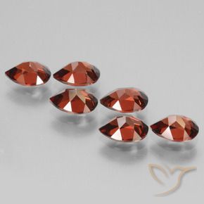 5.47 ct natürliche Johannisbeere Rot Pyrop-Granat-Edelsteine, Birnenform, VVS-VS