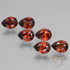 5.48 ct natürliche Hellrot Pyrop-Granat-Edelsteine, Birnenform, VVS-VS