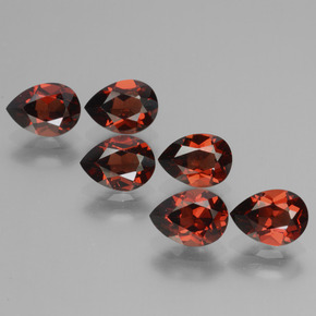 5,54 ct natürliche roter Pyrop-Edelsteine, Birnenform, VVS