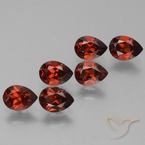 5.33 ct natürliche Merlot Rot Pyrop-Granat-Edelsteine, Birnenform, VS