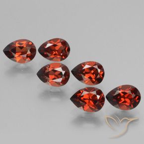 5.55 ct natürliche Hellrot Pyrop-Granat-Edelsteine, Birnenform, VVS-VS