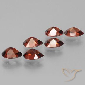 5.55 ct natürliche Hellrot Pyrop-Granat-Edelsteine, Birnenform, VVS-VS
