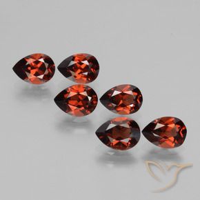 5.45 ct natürliche tiefrot Pyrop-Granat-Edelsteine, Birnenform, VS