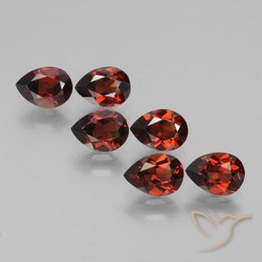 5.37 ct natürliche tiefrot Pyrop-Granat-Edelsteine, Birnenform, VVS-VS