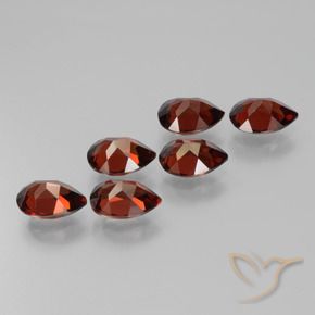 5.37 ct natürliche tiefrot Pyrop-Granat-Edelsteine, Birnenform, VVS-VS