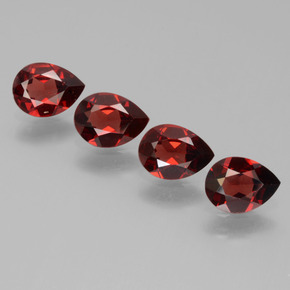 3,09 ct natürliche roter Pyrop-Edelsteine, Birnenform, VVS-VS