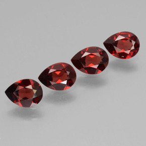3,09 ct natürliche roter Pyrop-Edelsteine, Birnenform, VVS-VS