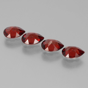 3,09 ct natürliche roter Pyrop-Edelsteine, Birnenform, VVS-VS