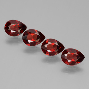 3.23 ct natürliche dunkelrot Pyrop-Granat-Edelsteine, Birnenform, VVS