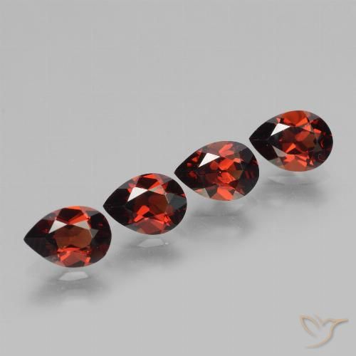 3.62ctw Natürlicher Johannisbeere Rot Pyrop-Granat, Birnenform, VVS-VS