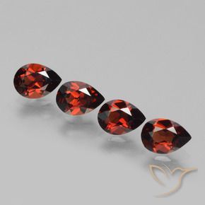 3.62 ct natürliche Johannisbeere Rot Pyrop-Granat-Edelsteine, Birnenform, VVS-VS