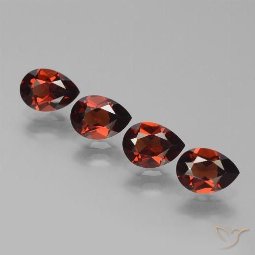 3.72ctw Natürlicher Johannisbeere Rot Pyrop-Granat, Birnenform, VVS-VS