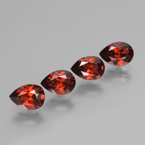 3,76 ct natürliche roter Pyrop-Edelsteine, Birnenform, VVS-VS
