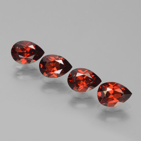 3,76 ct natürliche roter Pyrop-Edelsteine, Birnenform, VVS-VS
