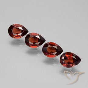 3.22 ct natürliche dunkelrot Pyrop-Granat-Edelsteine, Birnenform, VVS-VS