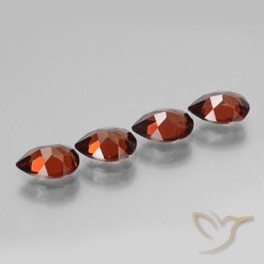 3.22 ct natürliche dunkelrot Pyrop-Granat-Edelsteine, Birnenform, VVS-VS