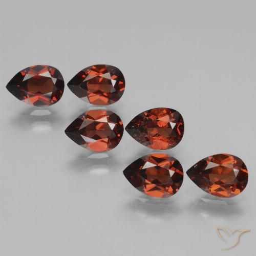 5.16ctw Natürlicher dunkelrot Pyrop-Granat, Birnenform, VS