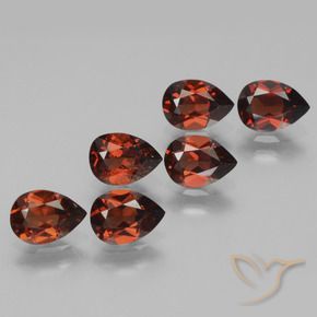 5.16 ct natürliche dunkelrot Pyrop-Granat-Edelsteine, Birnenform, VS