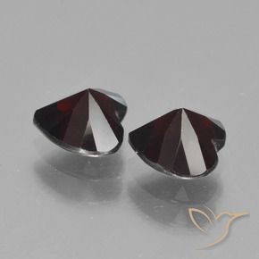 1.89 ct natürliche Schwärzlich Rot Pyrop-Granat-Edelsteine, Herz, VVS-VS