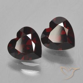 1.71 ct natürliche Schwärzlich Rot Pyrop-Granat-Edelsteine, Herz, VVS-VS