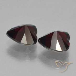 1.71 ct natürliche Schwärzlich Rot Pyrop-Granat-Edelsteine, Herz, VVS-VS