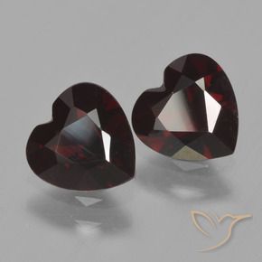 1.70 ct natürliche dunkelrot Pyrop-Granat-Edelsteine, Herz, VVS-VS