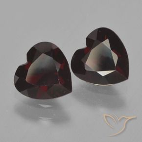 1.71 ct natürliche dunkelrot Pyrop-Granat-Edelsteine, Herz, VVS-VS