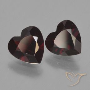 1.49 ct natürliche dunkelrot Pyrop-Granat-Edelsteine, Herz, VVS-VS