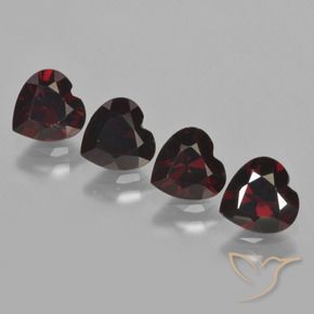 3.82 ct natürliche dunkelrot Pyrop-Granat-Edelsteine, Herz, VVS-VS