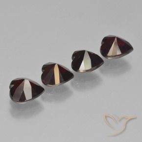 3.82 ct natürliche dunkelrot Pyrop-Granat-Edelsteine, Herz, VVS-VS