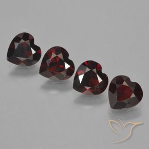 2.91 ct natürliche Schwärzlich Rot Pyrop-Granat-Edelsteine, Herz, VVS-VS