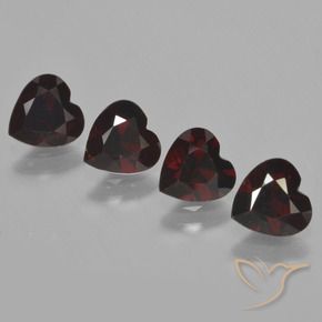 3.24 ct natürliche Schwärzlich Rot Pyrop-Granat-Edelsteine, Herz, VS
