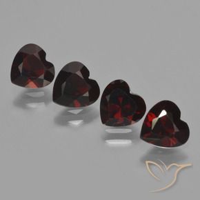 3.36 ct natürliche Schwärzlich Rot Pyrop-Granat-Edelsteine, Herzform, VVS