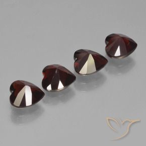 3.36 ct natürliche Schwärzlich Rot Pyrop-Granat-Edelsteine, Herzform, VVS