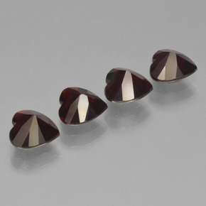 3.52 ct natürliche Schwärzlich Rot Pyrop-Granat-Edelsteine, Herzform, VVS-VS