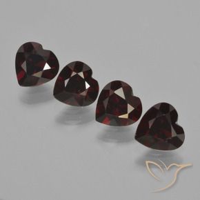 3.17 ct natürliche dunkelrot Pyrop-Granat-Edelsteine, Herz, VVS-VS