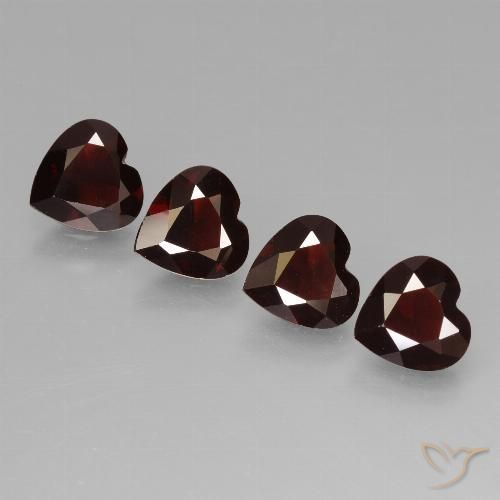 2.84ctw Natürlicher tiefrot Pyrop-Granat, Herz, VVS-VS