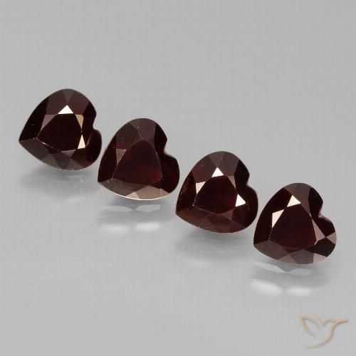 3.50ctw Natürlicher dunkelrot Pyrop-Granat, Herz, VVS-VS