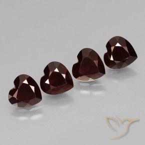 3.50 ct natürliche dunkelrot Pyrop-Granat-Edelsteine, Herz, VVS-VS