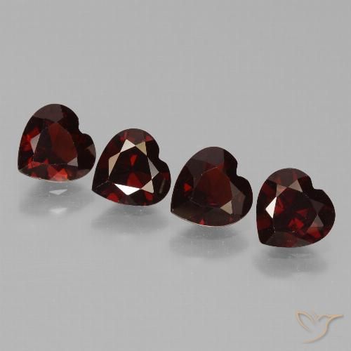 3.33 ct natürliche Schwärzlich Rot Pyrop-Granat-Edelsteine, Herzform, VVS-VS