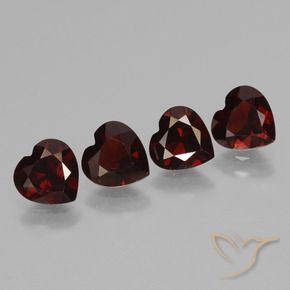 3.33 ct natürliche Schwärzlich Rot Pyrop-Granat-Edelsteine, Herzform, VVS-VS